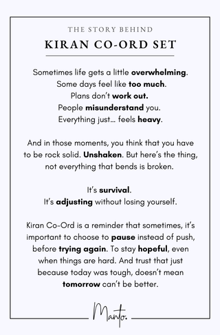 Text-based image with design philosophy on a white background