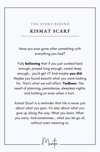 Design Philosophy of Kismat Scarf