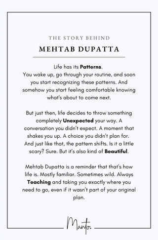 Manto Women's Printed Green Dupatta with Urdu Calligraphy