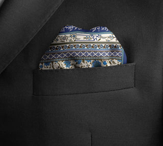 Shopmanto, wear manto, manto clothing brand, manto pakistan, ladies clothing brand, urdu calligraphy clothing, manto urdu calligraphy blue gulistan pocket square accessories
