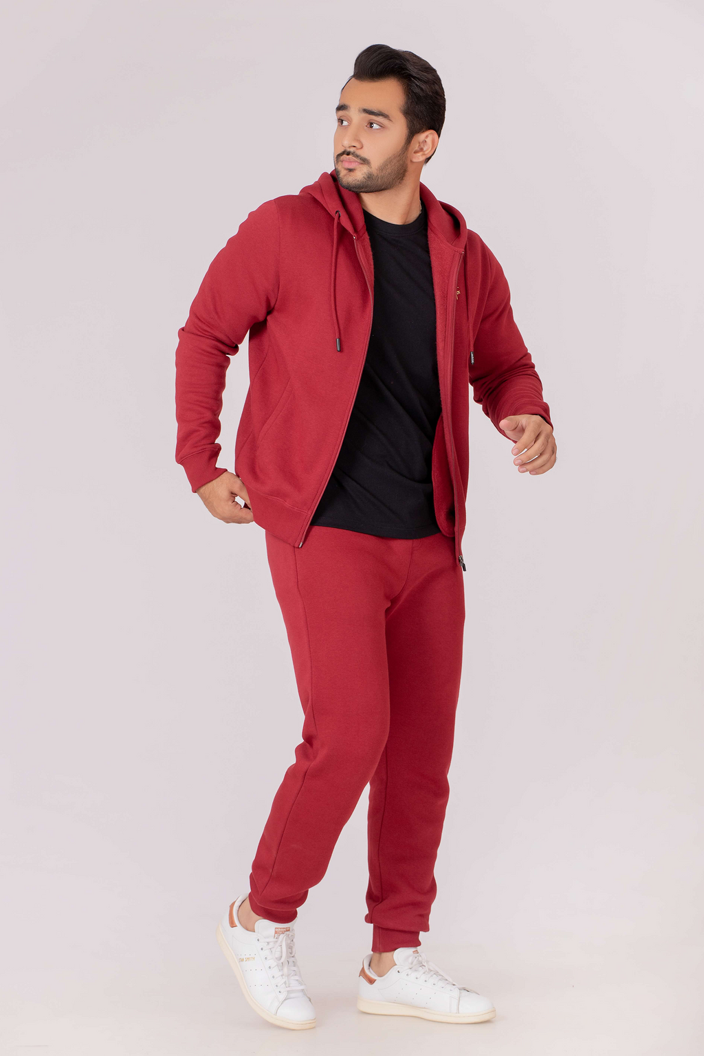 Desert Geo Yellow Red Men's Zipper Hoodie