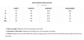 Aaina (Mirror) Kaftaan - Arctic Blue