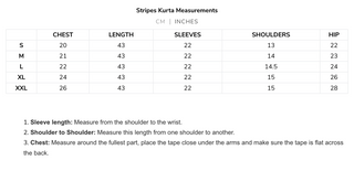 Ferozi Stripes Kurta