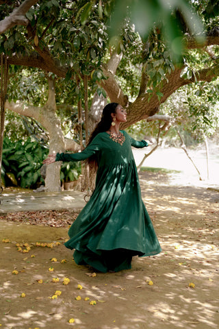 Anarkali - Dark Green