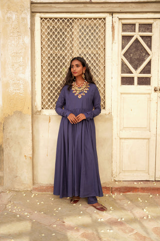Anarkali - Navy Blue