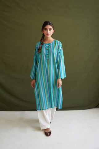 Ferozi Stripes Kurta