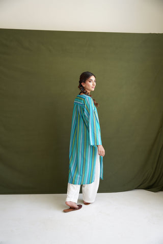 Ferozi Stripes Kurta