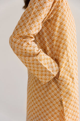 Manto Blocks Co-Ord Set - Mustard & White