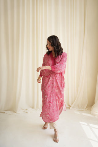 Aaina (Mirror) Kaftaan - Rouge Pink