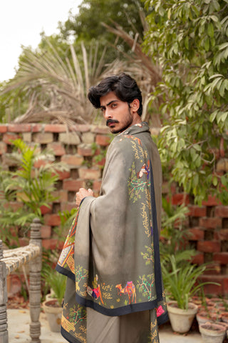 Ishq (Ishq) Odhni - Grey