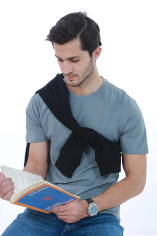 Men's Smart-Fit Stone Grey T-shirt