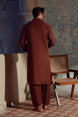 Men's Brown Kameez Shalwar