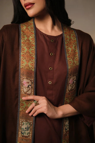 Manto's Unisex Wrap around Style Brown Cape