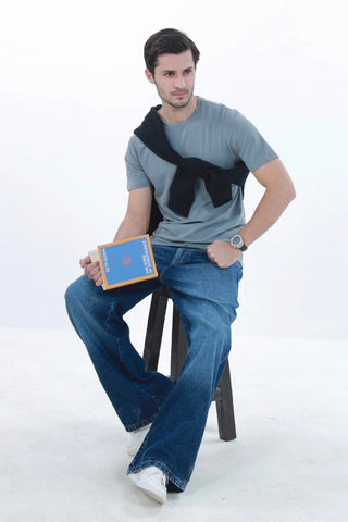Men's Smart-Fit Stone Grey T-shirt