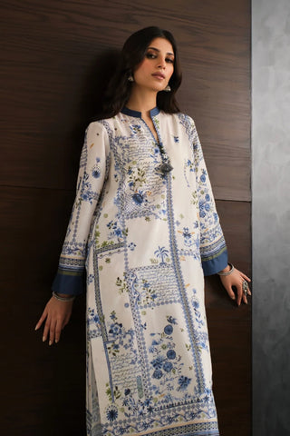 Manto Women's Ready to Wear White Kurta with Urdu Calligraphy