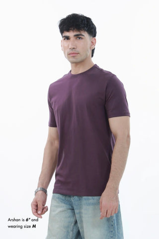 Manto Men's Basic Purple T-shirt