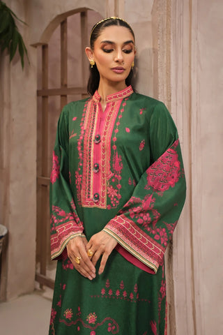 Manto Women's Ready to Wear Green Printed Co-ord Set with Urdu Calligraphy