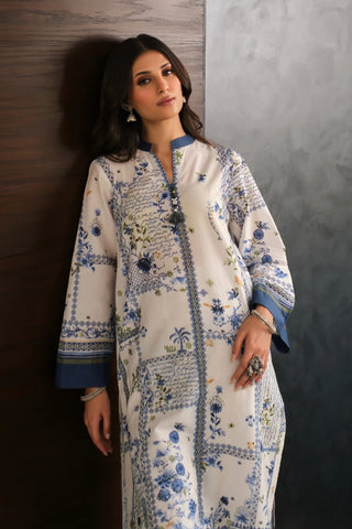 Manto Women's Ready to Wear White Kurta with Urdu Calligraphy