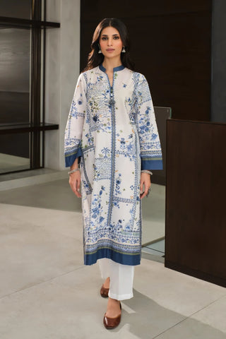 Manto Women's Ready to Wear White Kurta with Urdu Calligraphy