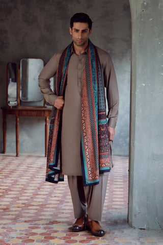 Classic Kameez Shalwar - Sand Grey (Men)