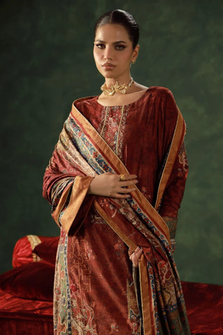 Lalarukh (Bloom Faced) -  Velvet Shawl
