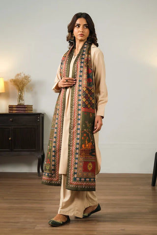 Gulposh (Covered in Flowers) Shawl - Green