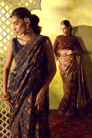 Khoobsurat (Breathtaking) - Maroon Saree