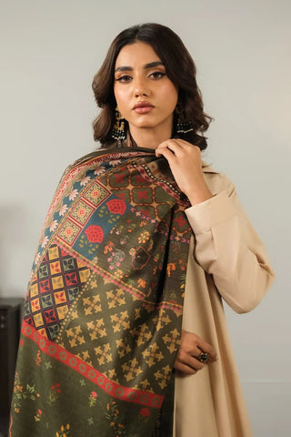 Gulposh (Covered in Flowers) Shawl - Green