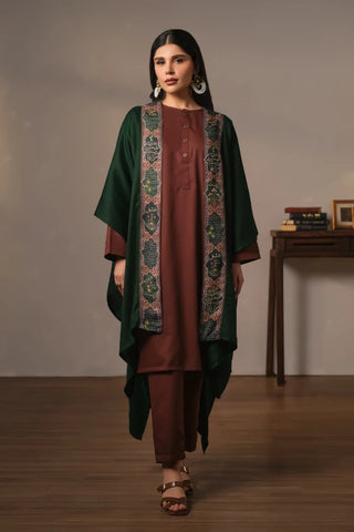 Manto's Unisex Wrap around Style Green Cape