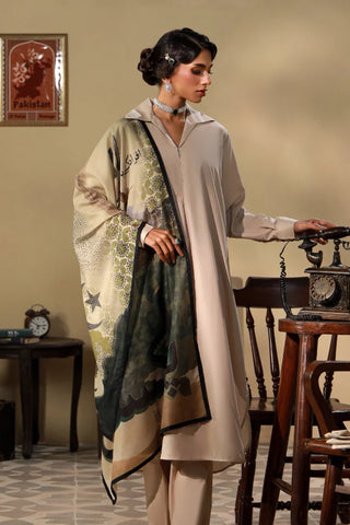 Manto Women's Printed Scarf with Urdu Calligraphy