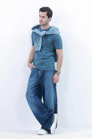 Men's Smart-Fit Slate Blue T-shirt
