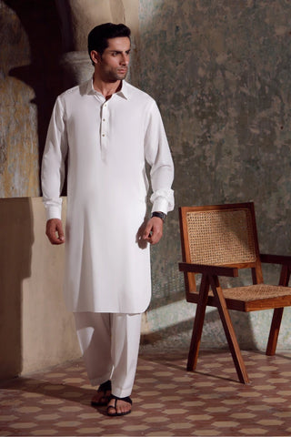 Men's White Kameez Shalwar
