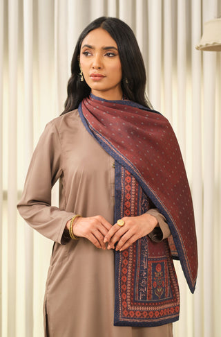 Manto Women's Sand Grey 2-Piece Lucknow Style Collar Solid Co-Ord Set
