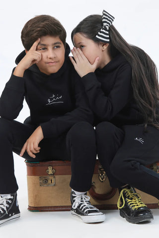 Pullover Hoodie (Kids) - Raven Black