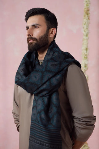 Parwana (Yearner) Weaved Shawl - Teal