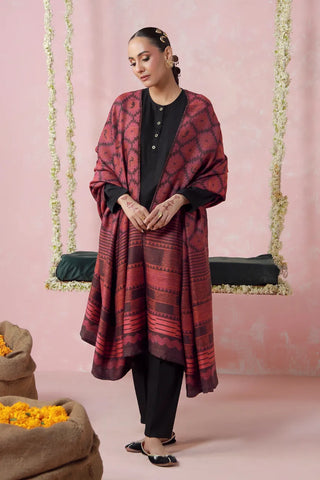 Parwana (Yearner) Weaved Shawl - Maroon