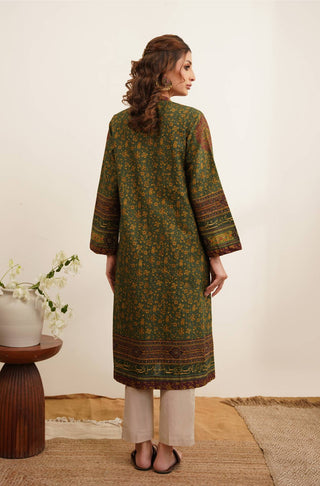 Manto Women's 1 Piece Stitched Khaddar Winter Kurta with Urdu Calligraphy of Poetry by Haider Ali Atish