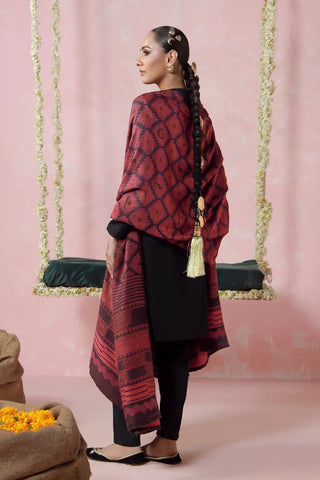 Parwana (Yearner) Weaved Shawl - Maroon