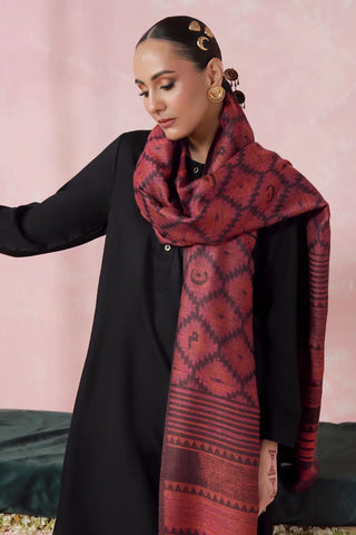 Parwana (Yearner) Weaved Shawl - Maroon