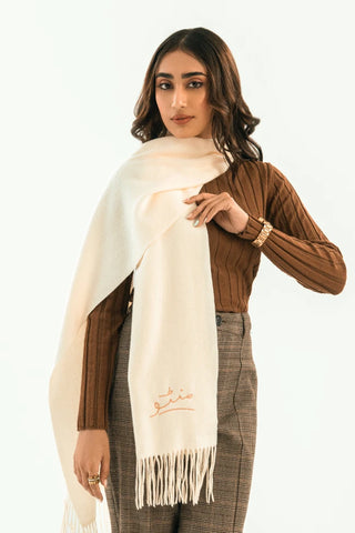 Cashmere Stole - Vanilla White