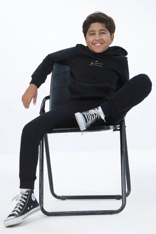 Pullover Hoodie (Kids) - Raven Black