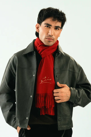 Cashmere Stole - Fiery Red