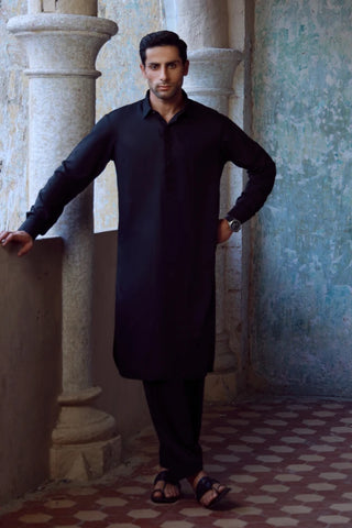 Men's Black Kameez Shalwar