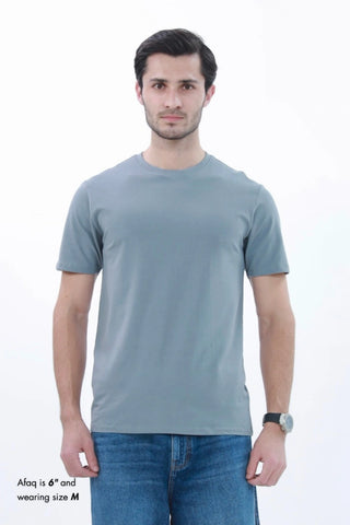 Men's Smart-Fit Stone Grey T-shirt