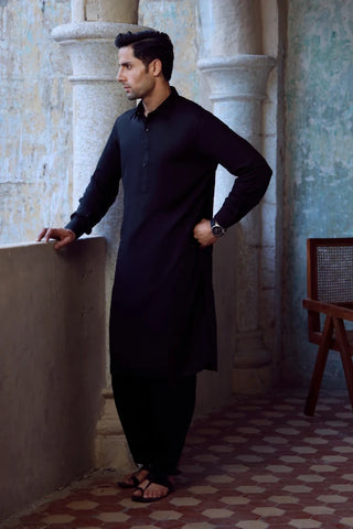 Men's Black Kameez Shalwar