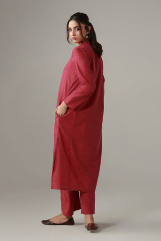 Kalidaar Co-Ord Set - Dark Fuschia