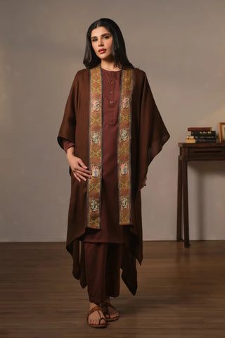 Manto's Unisex Wrap around Style Brown Cape