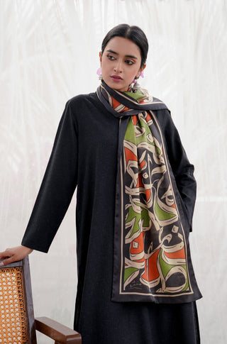Rung (Colors Of Life) Stole - Green Orange