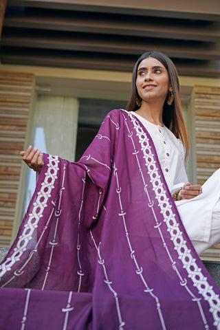 Urdu Calligraphy Dupatta Woven Cotton Silk From Manto Dupatta Collection Shaded Colors 