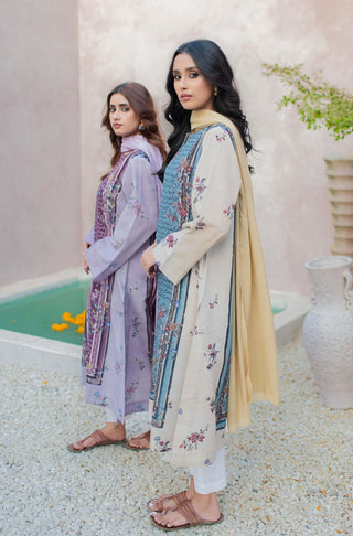 Shopmanto, wear manto, manto clothing brand, manto pakistan, ladies clothing brand, urdu calligraphy clothing, manto blue and beige phool khaddar kurta with urdu calligraphy, manto winter collection, manto khaddar collection, khaddar kurtas